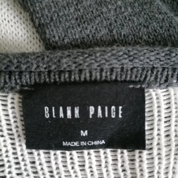 Blank Paige Womens Dark Gray Open Front White Stars Duster Cardigan Sweater M - Picture 5 of 6